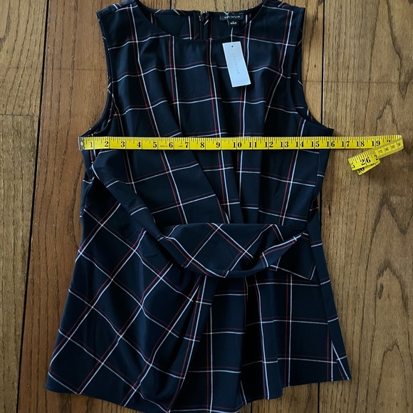 Ann Taylor Plaid Twist Waist Blouse Top Size:6 - Picture 9 of 13